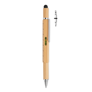 Penna multifunzione con touch TOOLBAM MO6559 - Legno
