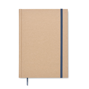 Quaderno personalizzato in carta riciclata con elastico e copertina in cartone riciclato in formato A5 MUSA MO6640 - Blu