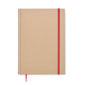 Quaderno personalizzato in carta riciclata con elastico e copertina in cartone riciclato in formato A5 MUSA MO6640 - Rosso