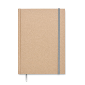 Quaderno personalizzato in carta riciclata con elastico e copertina in cartone riciclato in formato A5 MUSA MO6640 - Grigio