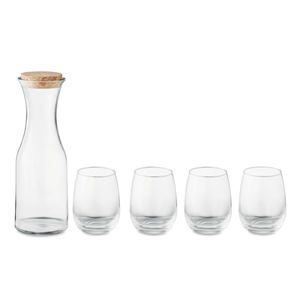 Set bicchieri e caraffa in vetro PICCADILLY MO6656 - Trasparente
