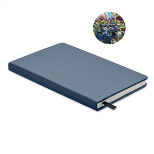Quaderno personalizzato in carta riciclata in formato A5 GROW MO6689 - Blu