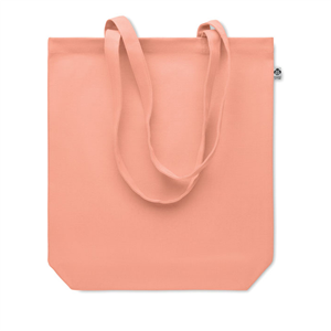 Shopper bag personalizzata in tela biologica 270gr cm 38x42x9 COCO MO6713 - Arancio