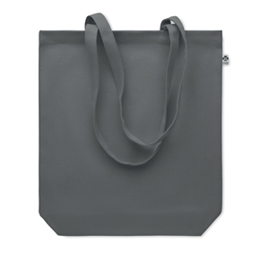 Shopper bag personalizzata in tela biologica 270gr cm 38x42x9 COCO MO6713 - Grigio Scuro