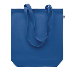 Shopper bag personalizzata in tela biologica 270gr cm 38x42x9 COCO MO6713 - Blu Royal