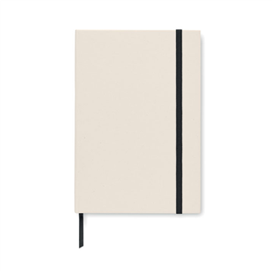 Quaderno personalizzato con copertina in cartone del latte riciclato elastico in formato A5 MITO NOTE MO6743 - Nero