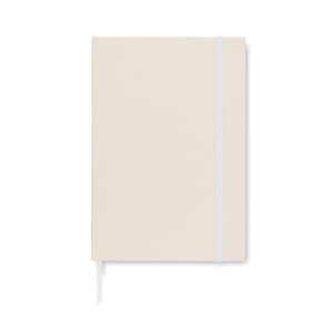 Quaderno personalizzato con copertina in cartone del latte riciclato elastico in formato A5 MITO NOTE MO6743 - Bianco