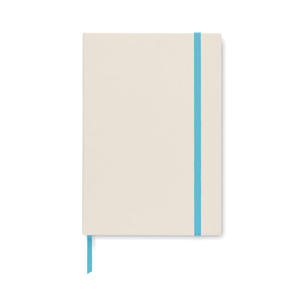 Quaderno personalizzato con copertina in cartone del latte riciclato elastico in formato A5 MITO NOTE MO6743 - Turchese