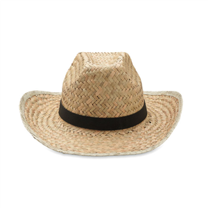 Cappello cowboy in paglia TEXAS MO6755 - Nero