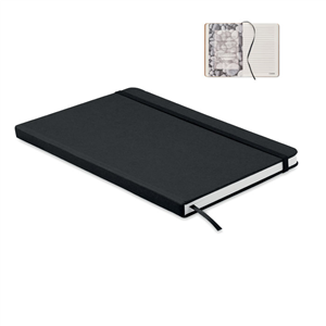 Quaderno personalizzato in carta di pietra e copertina con elastico in formato A5 STEIN MO6798 - Nero