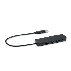 Hub USB-C a 4 porte HUBBIE MO6811 - Nero