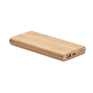 Power bank slim da 6000mAh in bamboo ARENA C MO6815 - Legno