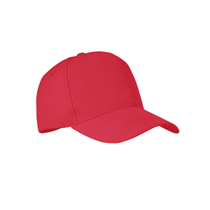 Cappellino personalizzato in rpet 5 pannelli SENGA MO6831 - Rosso
