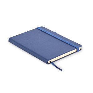 Quaderno personalizzato in carta riciclata con copertina in poliuterano riciclato e portapenna in formato A5 ARPU MO6835 - Blu