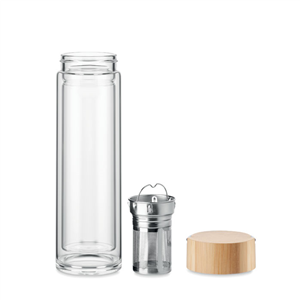 Bottiglia in vetro doppio strato BATAMI MO6854 - Trasparente