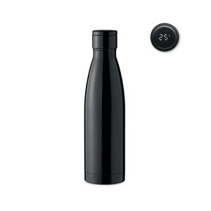 Thermos personalizzato in acciaio con termometro 500 ml BELO LUX MO6872 - Nero