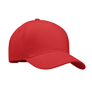 Cappello baseball personalizzabile in cotone 5 pannelli SINGA MO6875 - Rosso