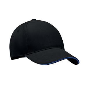Cappello baseball personalizzabile in cotone 5 pannelli SINGA MO6875 - Nero - Royal