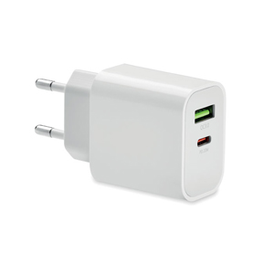 Caricatore USB a 2 porte PORT MO6879 - Bianco