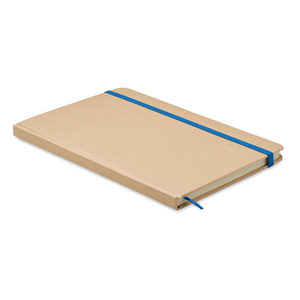 Quaderno personalizzato in carta riciclata e copertina in cartone riciclato con elastico in formato A5 EVERWRITE MO6892 - Blu