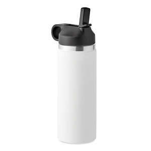 Bottiglia termica acciaio riciclato 500 ml IVALO MO6938 - Bianco