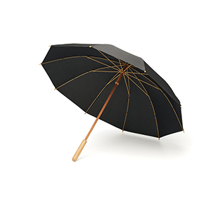 Ombrello anti vento in rpet e bamboo 23,5 pollici TUTENDO MO6967 - Nero
