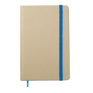 Quaderno personalizzato con copertina in craft paper riciclato in formato A6 EVERNOTE MO7431 - Blu