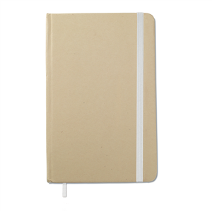 Quaderno personalizzato con copertina in craft paper riciclato in formato A6 EVERNOTE MO7431 - Bianco