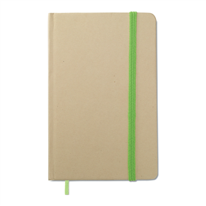 Quaderno personalizzato con copertina in craft paper riciclato in formato A6 EVERNOTE MO7431 - Lime