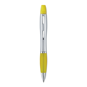 Penna personalizzata con evidenziatore RIO DUO MO7440 - Giallo
