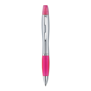 Penna personalizzata con evidenziatore RIO DUO MO7440 - Fuxia