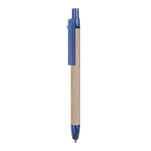 Penna in cartone con accessorio touch RECYTOUCH MO8089 - Blu