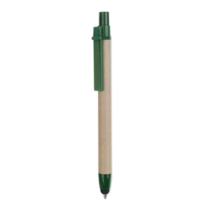 Penna in cartone con accessorio touch RECYTOUCH MO8089 - Verde