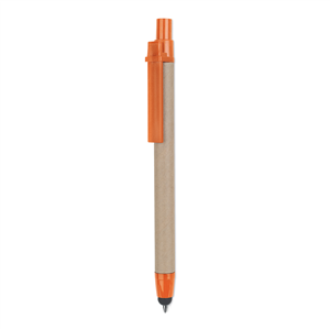 Penna in cartone con accessorio touch RECYTOUCH MO8089 - Arancio