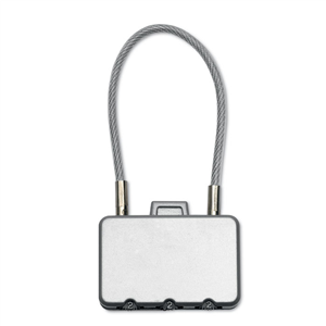 Lucchetto a forma di valigia THREECODE MO8354 - Silver Opaco