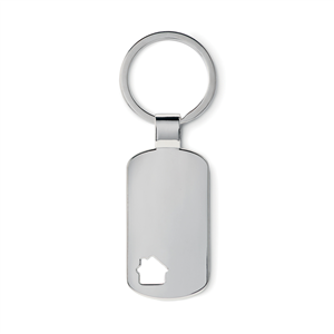 Portachiavi con casetta personalizzabile HOUSE KEY MO8693 - Silver Opaco