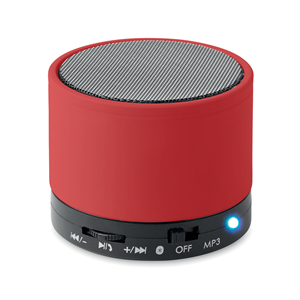 Speaker wireless personalizzato ROUND BASS MO8726 - Rosso