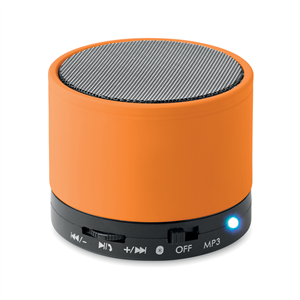Speaker wireless personalizzato ROUND BASS MO8726 - Arancio