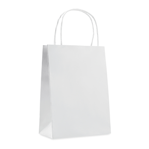 Borsa in carta personalizzata cm 16x23x23 PAPER SMALL MO8807 - Bianco