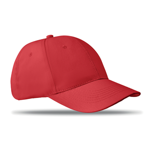Cappellino da baseball personalizzato in cotone 6 pannelli BASIE MO8834 - Rosso