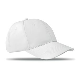 Cappellino da baseball personalizzato in cotone 6 pannelli BASIE MO8834 - Bianco