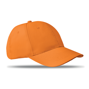 Cappellino da baseball personalizzato in cotone 6 pannelli BASIE MO8834 - Arancio