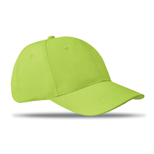 Cappellino da baseball personalizzato in cotone 6 pannelli BASIE MO8834 - Lime