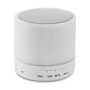 Speaker wireless personalizzato ROUND WHITE MO9062 - Bianco