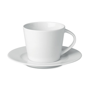 Tazza cappuccino e piattino PARIS MO9080 - Bianco