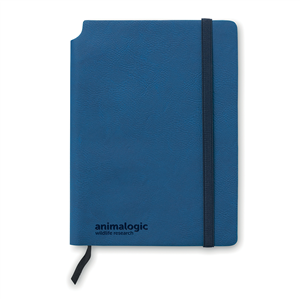 Quaderno con elastico e copertina morbidacon tasca interna in formato A5 SOFTNOTE MO9108 - Blu