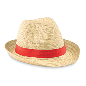 Cappello personalizzato in paglia BOOGIE MO9341 - Rosso