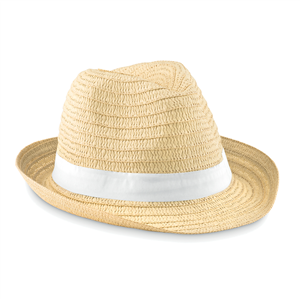 Cappello personalizzato in paglia BOOGIE MO9341 - Bianco