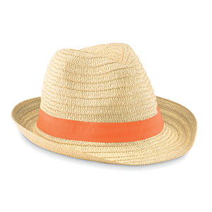 Cappello personalizzato in paglia BOOGIE MO9341 - Arancio