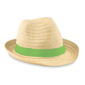 Cappello personalizzato in paglia BOOGIE MO9341 - Lime